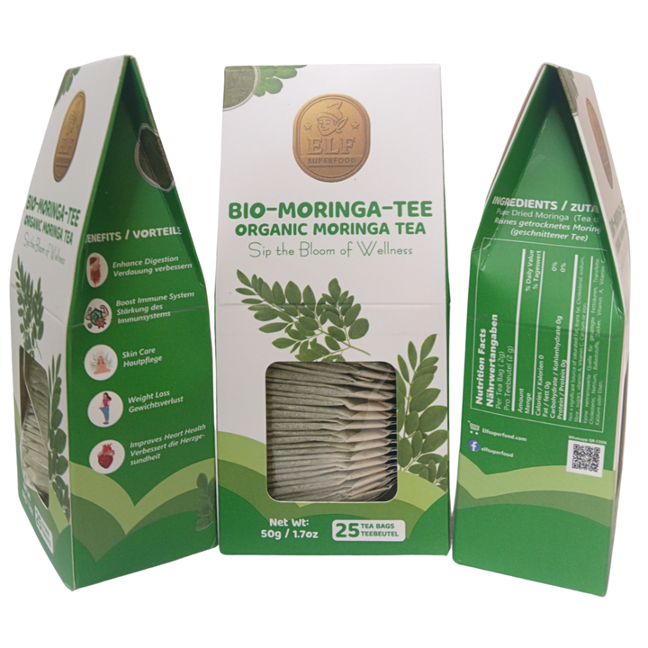 Bio Nutrition, Moringa Tea, Caffeine Free, 25 Tea Bags, 1.7oz (50g)